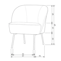 Fauteuils<WOOOD Fauteuil Vogue Beige