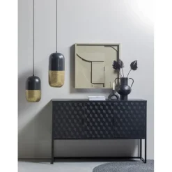 Hanglampen<WOOOD Hanglamp Tirsa Zwart - E27 - Ø 20 cm