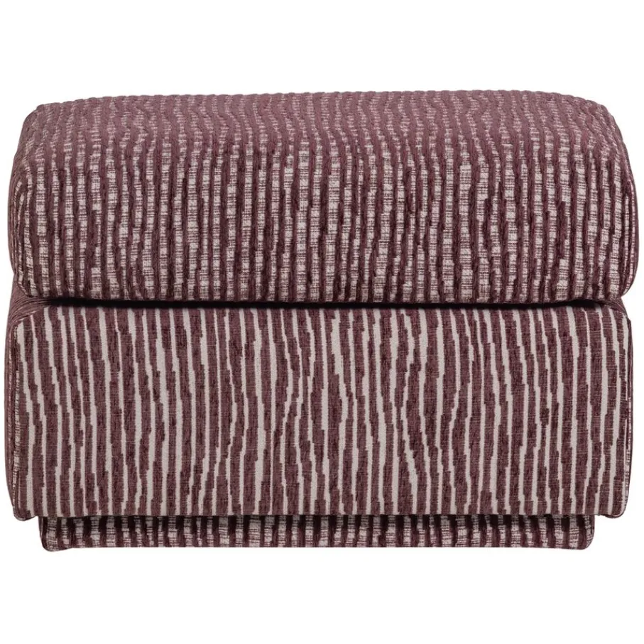 Voetenbanken|Fauteuils<WOOOD Hocker Lou Bordeauxrood - 60x50 cm