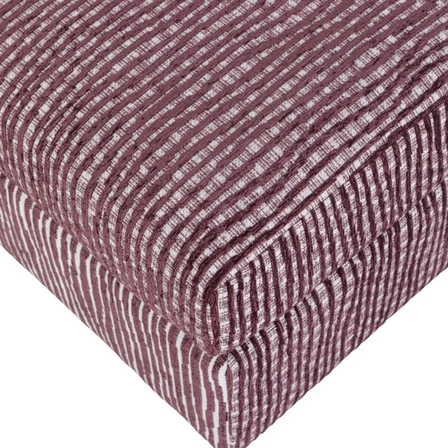 Voetenbanken|Fauteuils<WOOOD Hocker Lou Bordeauxrood - 60x50 cm