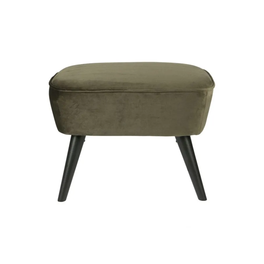 Voetenbanken|Fauteuils<WOOOD Hocker Sara Groen - 56x36 cm