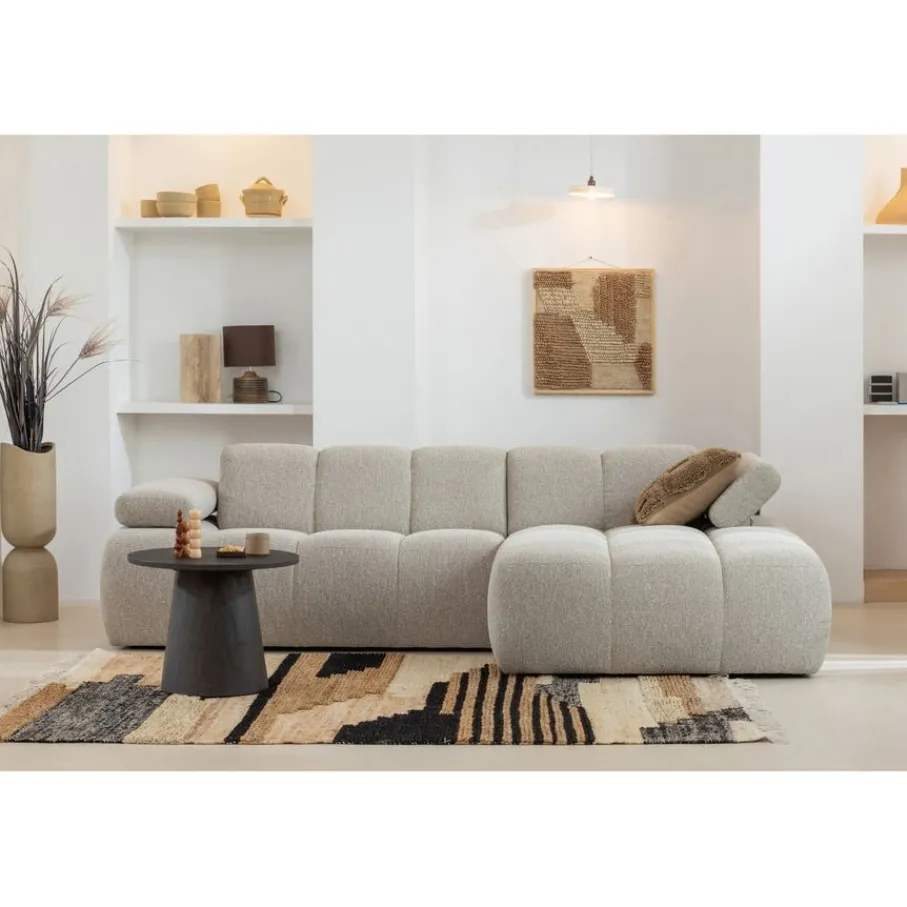 Hoekbanken<WOOOD Hoekbank Mojo Rechts Beige