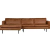 Hoekbanken<WOOOD Hoekbank Rodeo Links Cognac