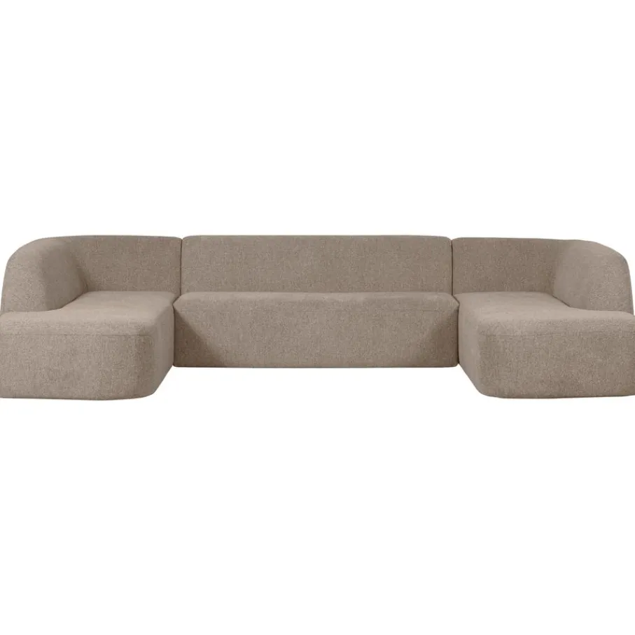 U-Banken<WOOOD Hoekbank Sloping Beige