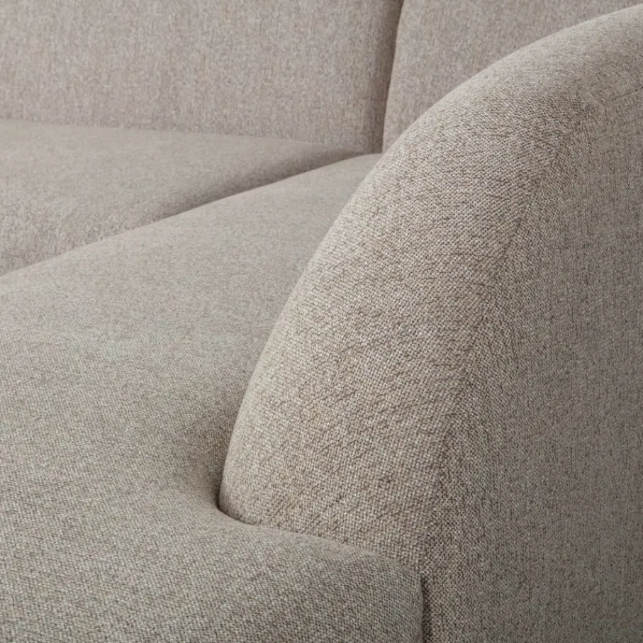 Hoekbanken<WOOOD Hoekbank Sloping Rechts Beige