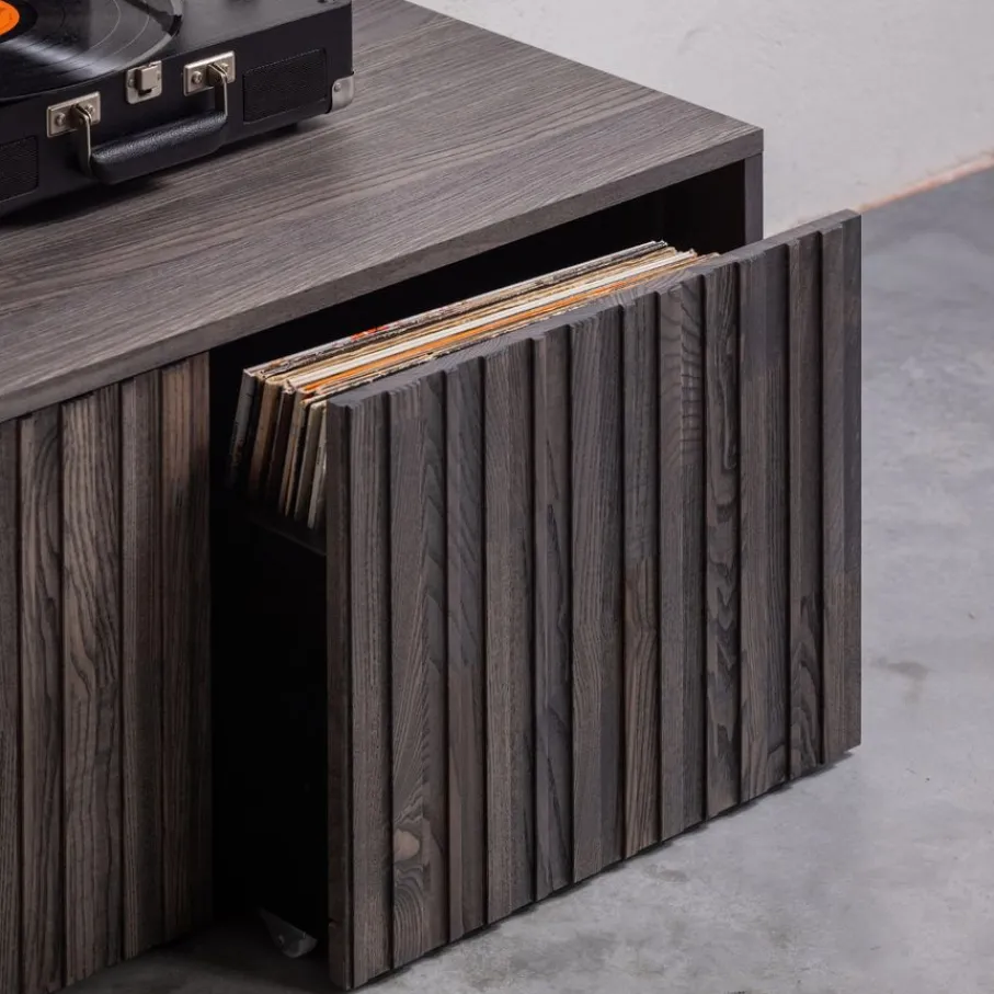 Opbergkasten<WOOOD Kistbank New Gravure Bruin - 88x50x40 cm