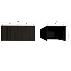 Opbergkasten<WOOOD Kistbank New Gravure Bruin - 88x50x40 cm