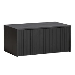 Opbergkasten<WOOOD Kistbank New Gravure Zwart - 88x50x40 cm