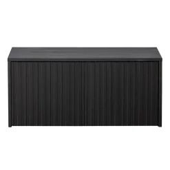Opbergkasten<WOOOD Kistbank New Gravure Zwart - 88x50x40 cm