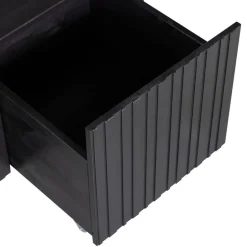 Opbergkasten<WOOOD Kistbank New Gravure Zwart - 88x50x40 cm