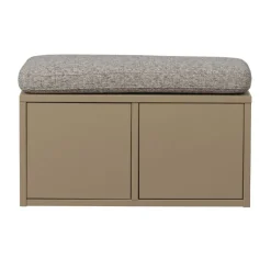 Opbergkasten<WOOOD Kistbank Turner Mud - 80x47x44 cm