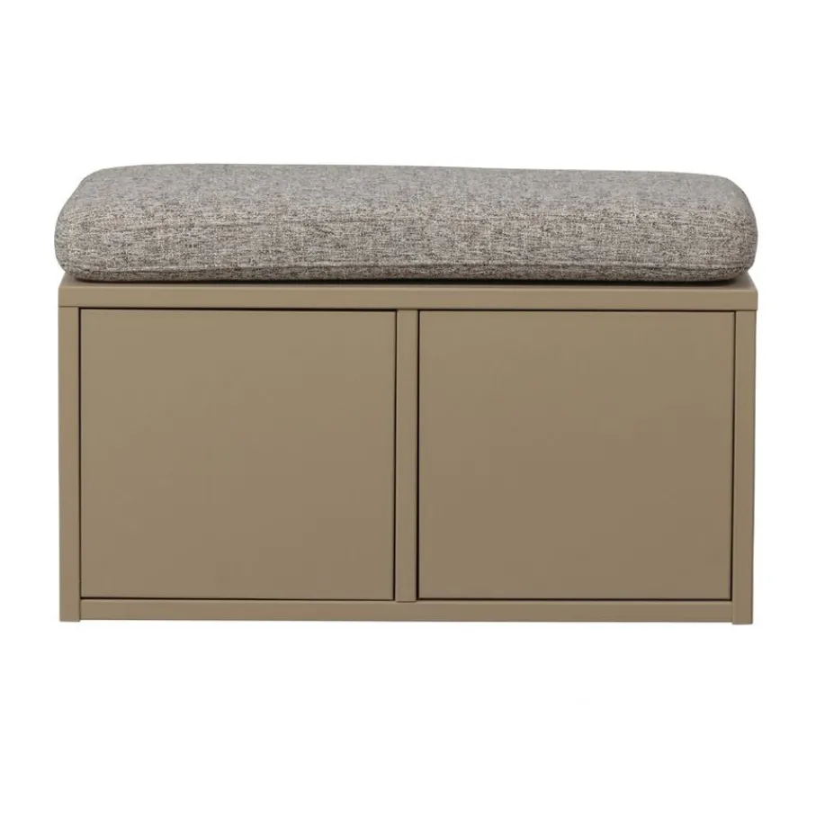 Opbergkasten<WOOOD Kistbank Turner Mud - 80x47x44 cm