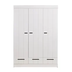 Kledingkasten<WOOOD Kledingkast Connect Wit - 140x195x53 cm