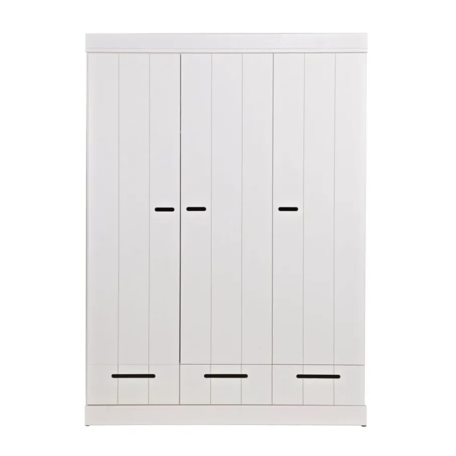 Kledingkasten<WOOOD Kledingkast Connect Wit - 140x195x53 cm