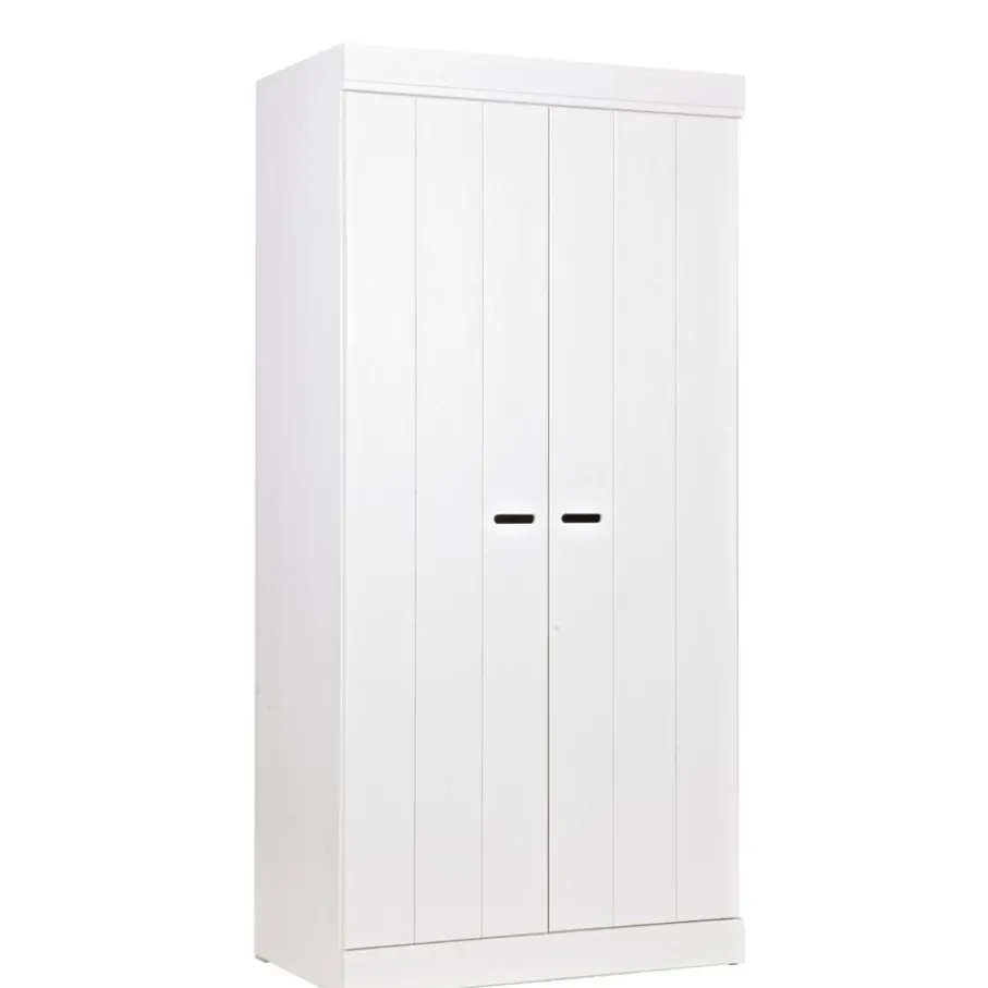 Kledingkasten<WOOOD Kledingkast Connect Wit - 94x195x53 cm