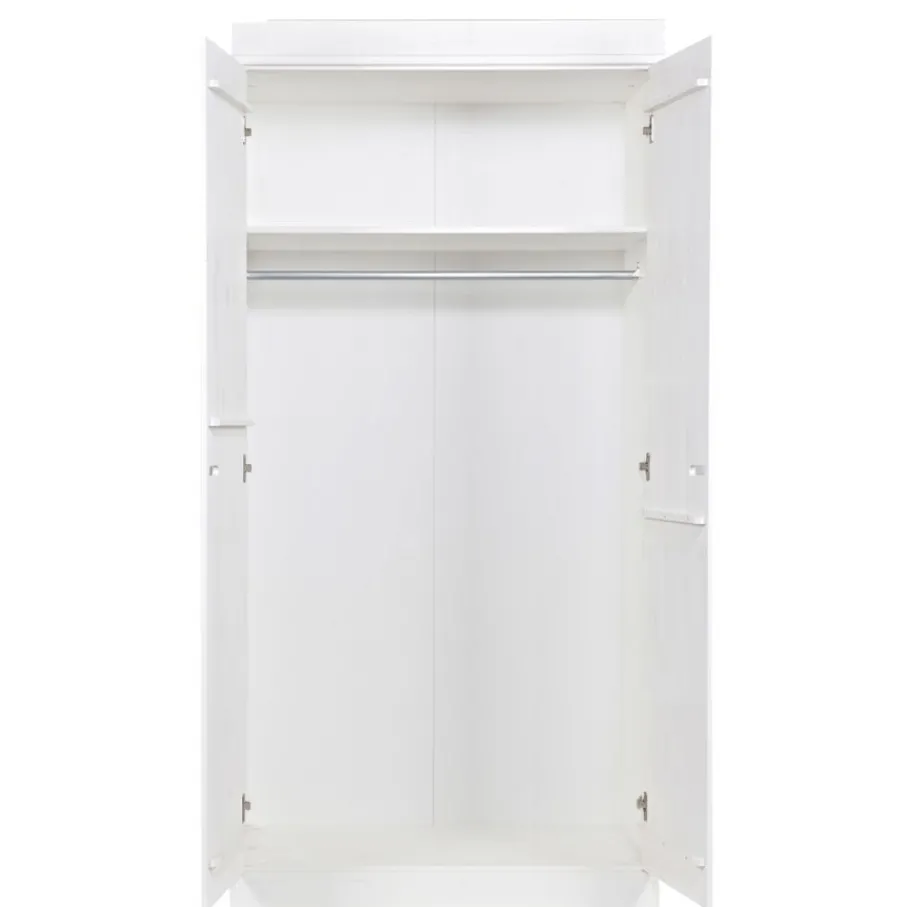 Kledingkasten<WOOOD Kledingkast Connect Wit - 94x195x53 cm