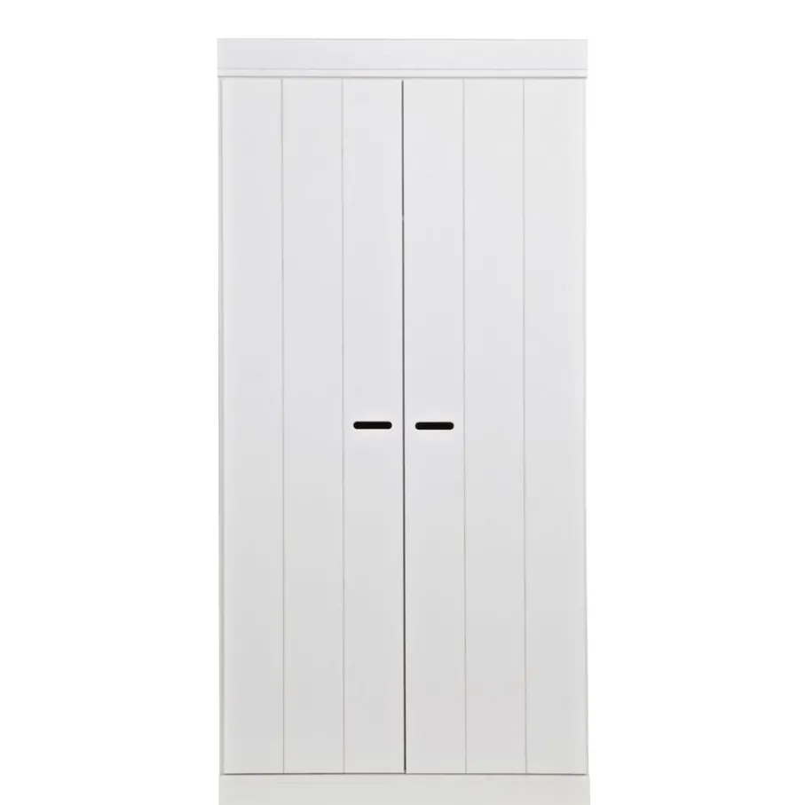 Kledingkasten<WOOOD Kledingkast Connect Wit - 94x195x53 cm