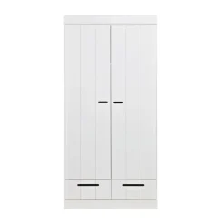 Kledingkasten<WOOOD Kledingkast Connect Wit - 94x195x53 cm