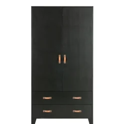 Kledingkasten<WOOOD Kledingkast Dian Zwart - 94x180x40 cm