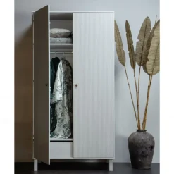 Kledingkasten<WOOOD Kledingkast  Madu Grijs - 100x195x53 cm