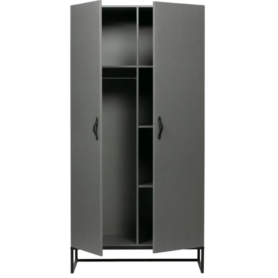 Kledingkasten<WOOOD Kledingkast Morris Leem - 100x195x53 cm