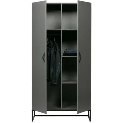 Kledingkasten<WOOOD Kledingkast Morris Leem - 100x195x53 cm