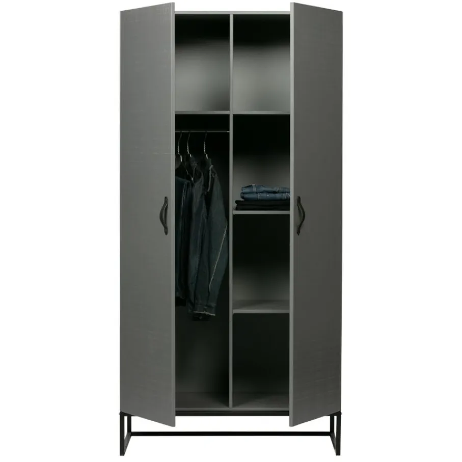 Kledingkasten<WOOOD Kledingkast Morris Leem - 100x195x53 cm