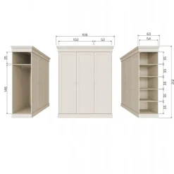 Kledingkasten<WOOOD Kledingkast Olivia Dust - 171x212x63 cm