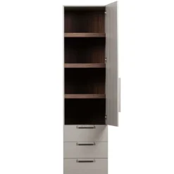 Kledingkasten<WOOOD Kledingkast Rens Grijs - 55x210x58 cm