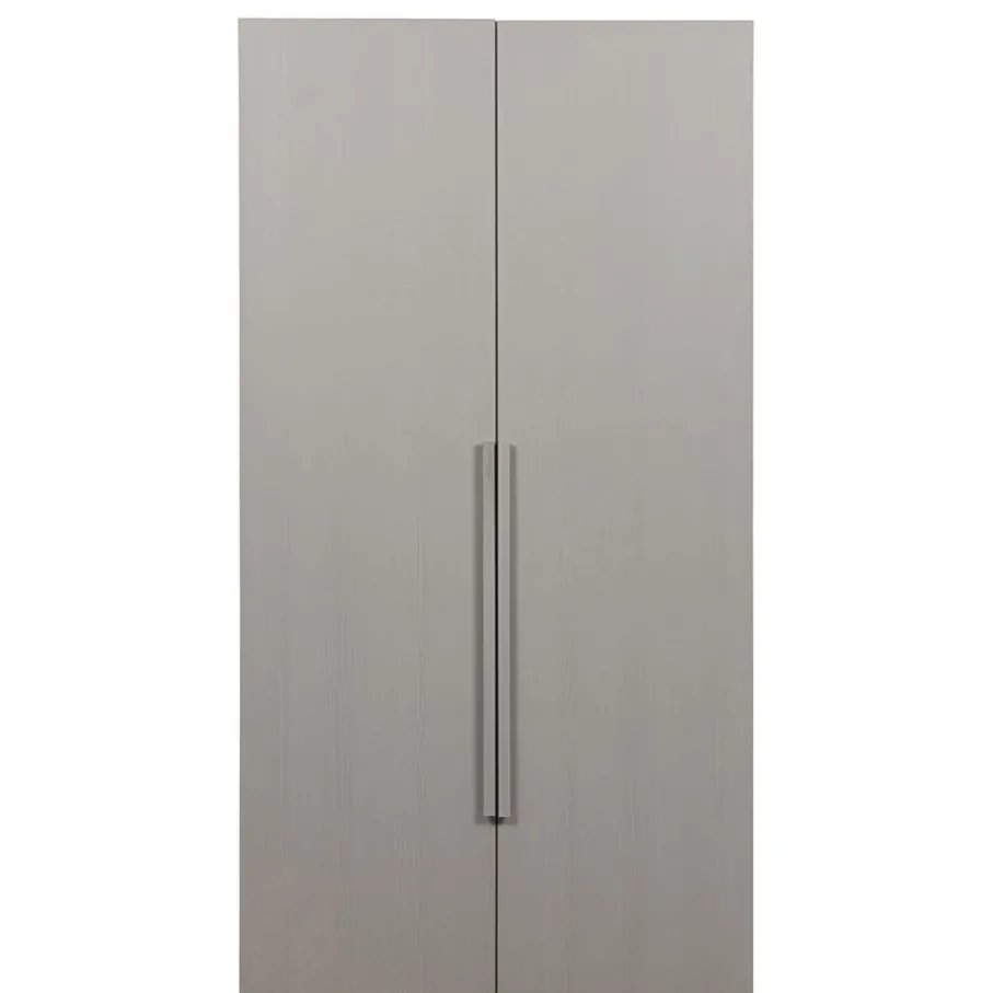 Kledingkasten<WOOOD Kledingkast Rens Grijs - 110x210x58 cm
