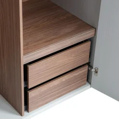 Kledingkasten<WOOOD Kledingkast Rens Grijs - 110x210x58 cm