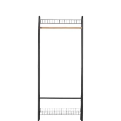 Opbergkasten<WOOOD Kledingrek Jovi Zwart - 70x167x41 cm