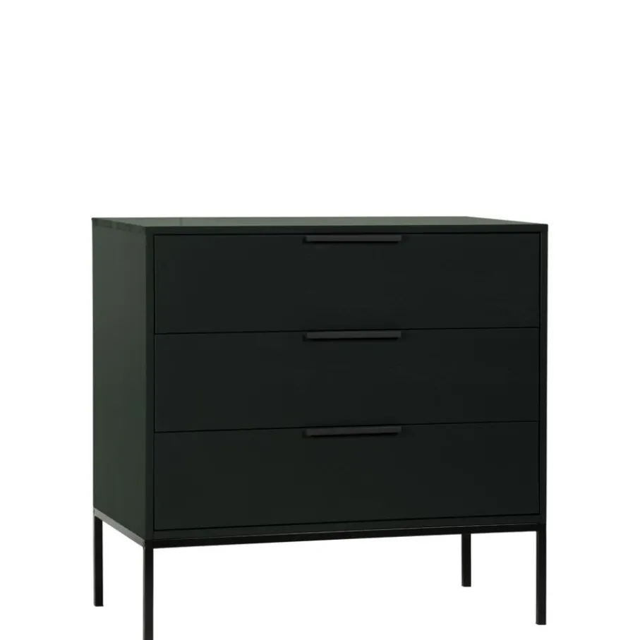 Ladekasten|Wandkasten<WOOOD Ladekast Adam Zwart - 94x93x52 cm