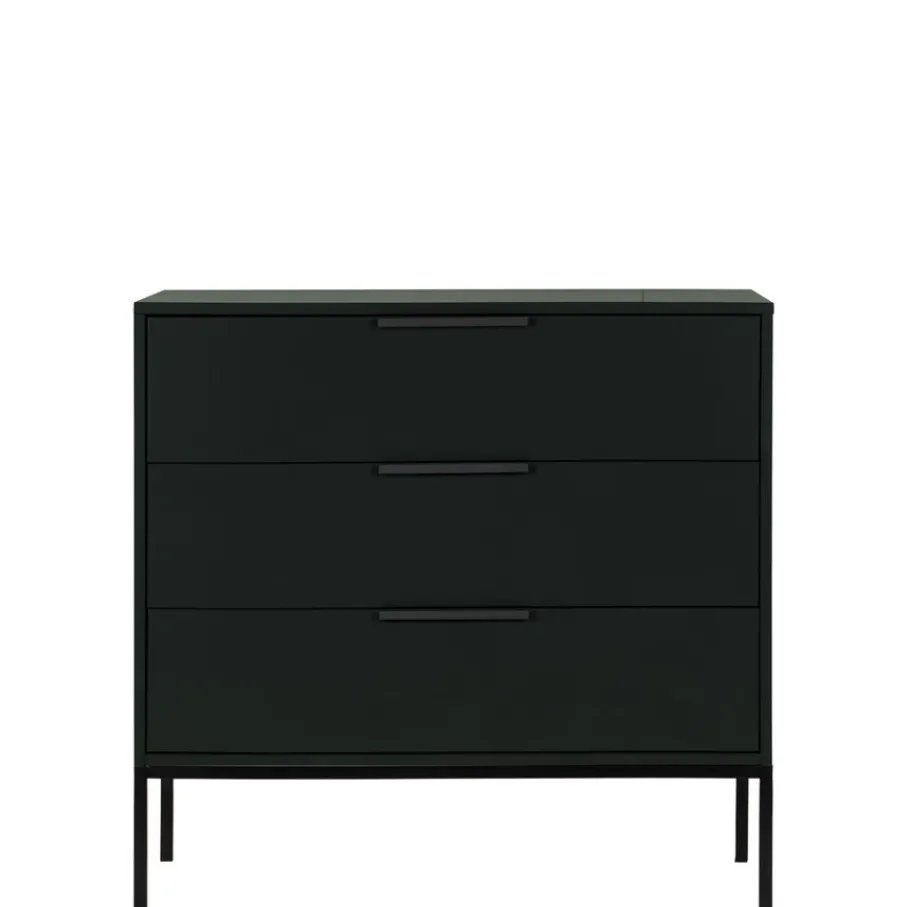 Ladekasten|Wandkasten<WOOOD Ladekast Adam Zwart - 94x93x52 cm