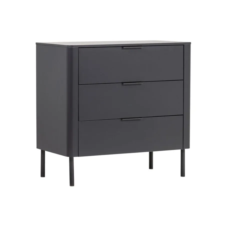 Ladekasten<WOOOD Ladekast Gunnar Zwart - 94x93x52 cm
