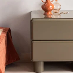Nachtkastjes|Ladekasten<WOOOD Ladekast Lustra Groen - 57x43x57 cm