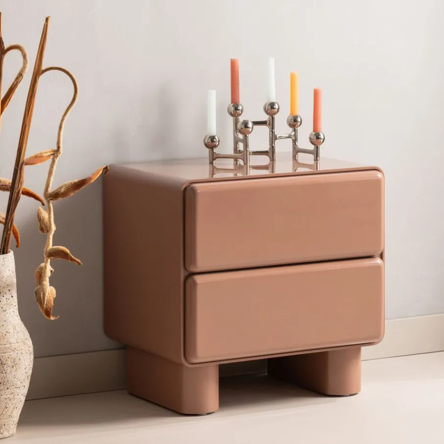 Nachtkastjes|Ladekasten<WOOOD Ladekast Lustra Oudroze - 57x43x57 cm