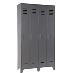 Lockerkasten<WOOOD Lockerkast Stijn Grijs - 103x187x40 cm