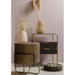 Nachtkastjes<WOOOD Nachtkastje Glossy Goud - 39x48x39 cm