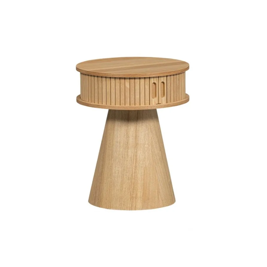 Nachtkastjes<WOOOD Nachtkastje Karri Naturel - Ø 38 cm