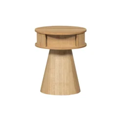 Nachtkastjes<WOOOD Nachtkastje Karri Naturel - Ø 38 cm