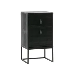Nachtkastjes<WOOOD Nachtkastje Zola Zwart - 40x74x35 cm