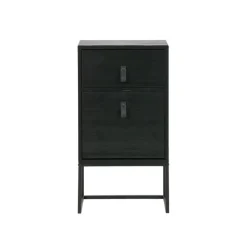 Nachtkastjes<WOOOD Nachtkastje Zola Zwart - 40x74x35 cm