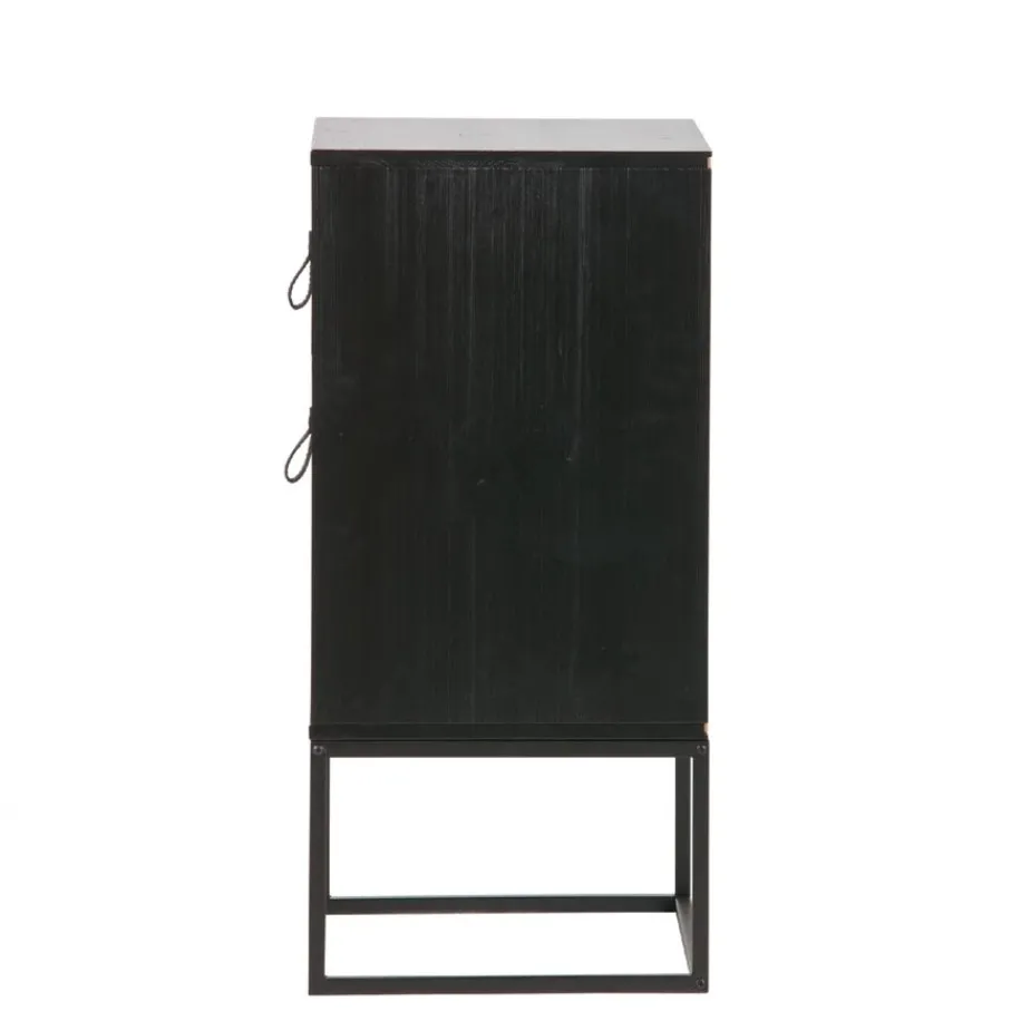 Nachtkastjes<WOOOD Nachtkastje Zola Zwart - 40x74x35 cm