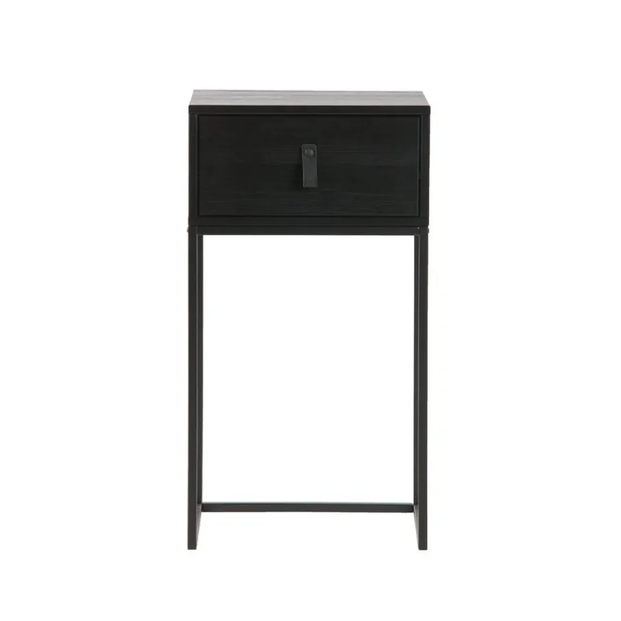 Nachtkastjes<WOOOD Nachtkastje Zola Zwart - 40x74x35 cm