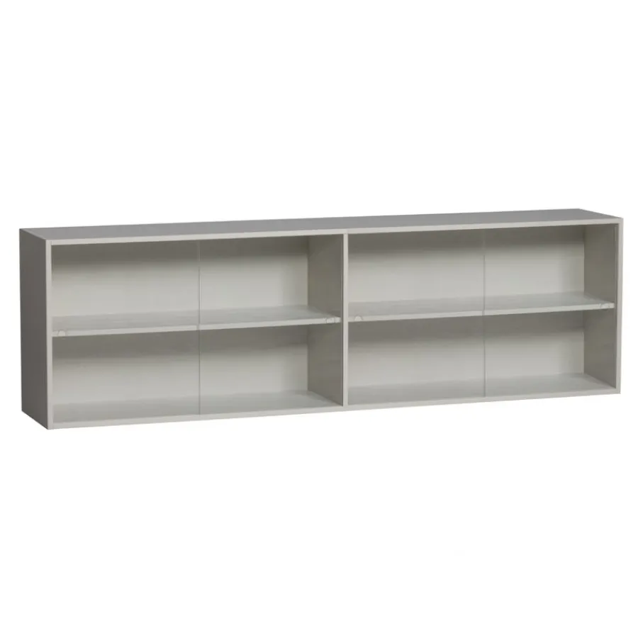 Wandkasten<WOOOD Opzetkast Klink Mist - 200x60x35 cm