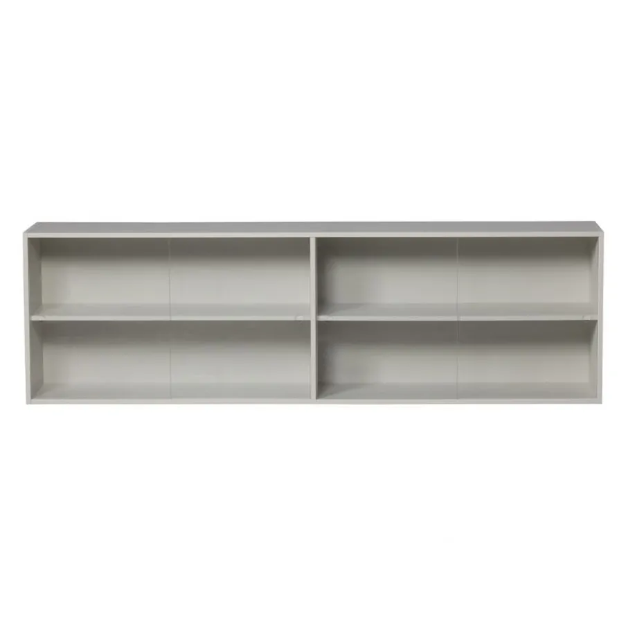 Wandkasten<WOOOD Opzetkast Klink Mist - 200x60x35 cm