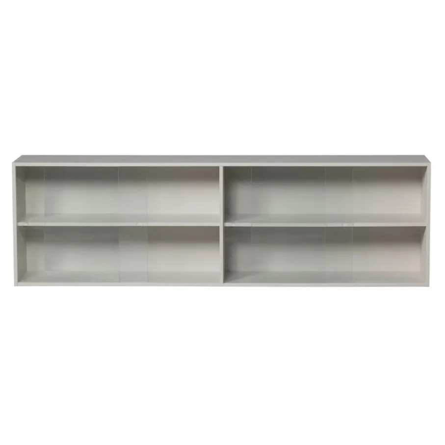 Wandkasten<WOOOD Opzetkast Klink Mist - 200x60x35 cm
