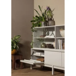 Wandkasten<WOOOD Opzetkast Klink Mist - 200x60x35 cm