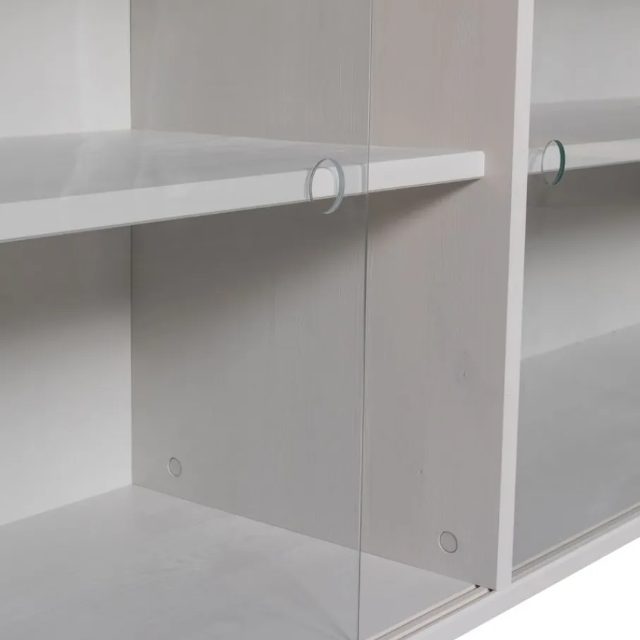 Wandkasten<WOOOD Opzetkast Klink Mist - 200x60x35 cm